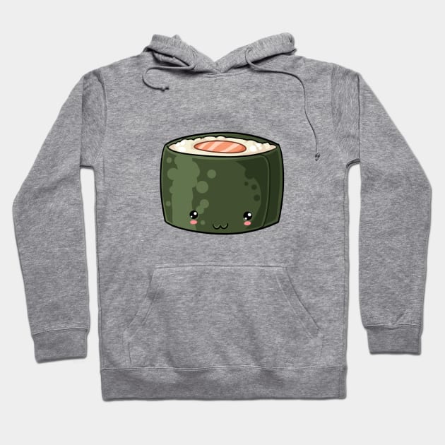 Kawaii food salmon roll Japanese style Hoodie by Japanese Designs